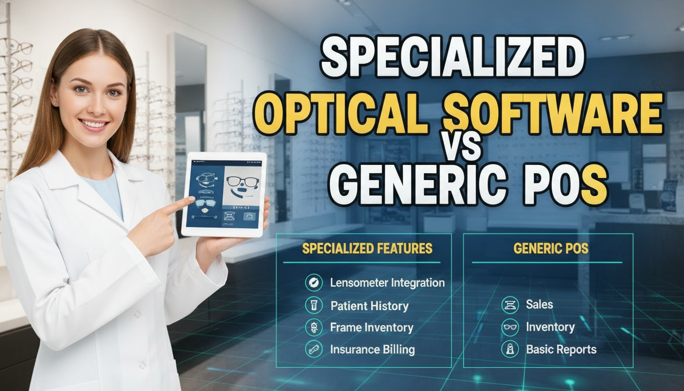 Generic POS vs Optical Software: 5 Critical Reasons Why Shopify and Square Fail Independent Eyewear Boutiques